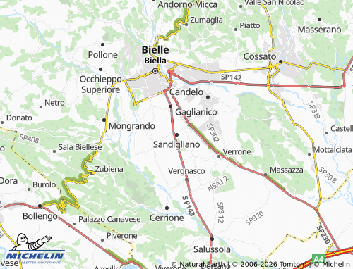 Mappa MICHELIN Sandigliano - ViaMichelin
