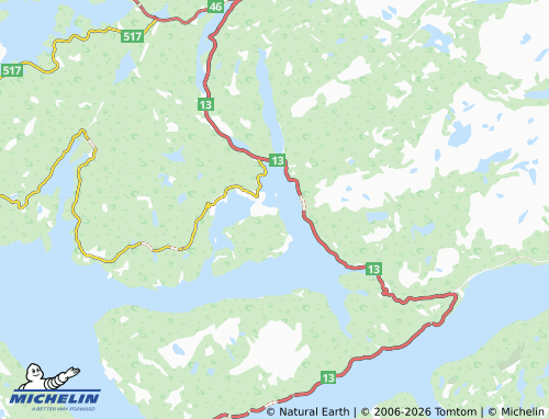 MICHELIN-Landkarte Erøyna - ViaMichelin