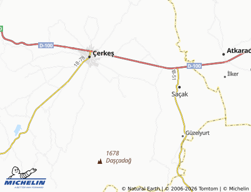 MICHELIN Yeşilöz map - ViaMichelin
