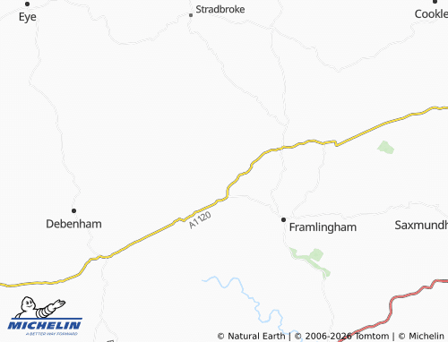 Carte MICHELIN Saxtead - ViaMichelin