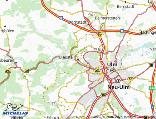 Mapa MICHELIN Blaustein - ViaMichelin