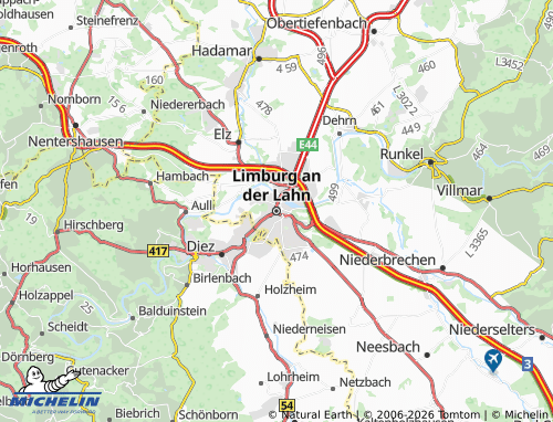 MICHELIN-Landkarte Limburg an der Lahn - ViaMichelin