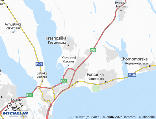 MICHELIN Ilichanka map - ViaMichelin