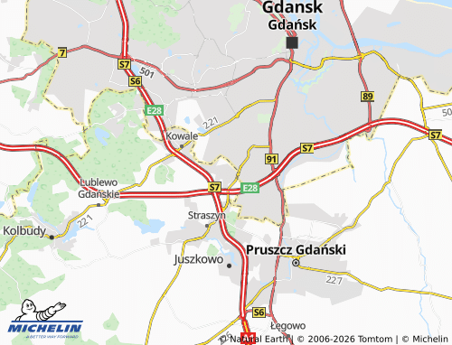 Carte MICHELIN Borkowo - ViaMichelin