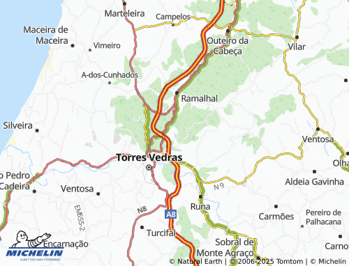 MICHELIN-Landkarte Aldeia Nova - ViaMichelin