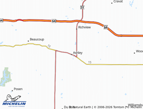 Mappa MICHELIN Ashley - ViaMichelin