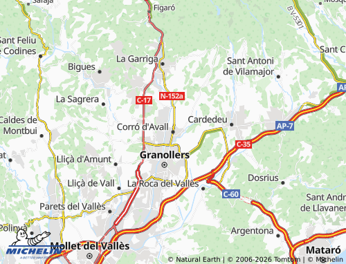 MICHELIN-Landkarte Corró d'Avall - ViaMichelin