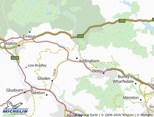 Carte MICHELIN Addingham - ViaMichelin