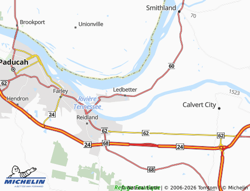 Carte MICHELIN Ledbetter - ViaMichelin