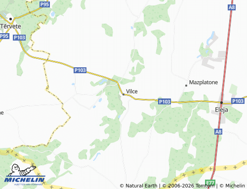 Mapa MICHELIN Vilces pagasts - ViaMichelin