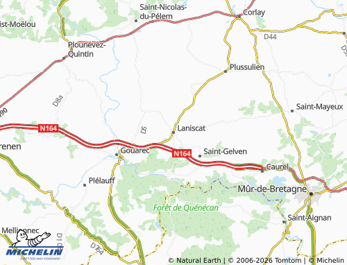 Mappa MICHELIN Laniscat - ViaMichelin