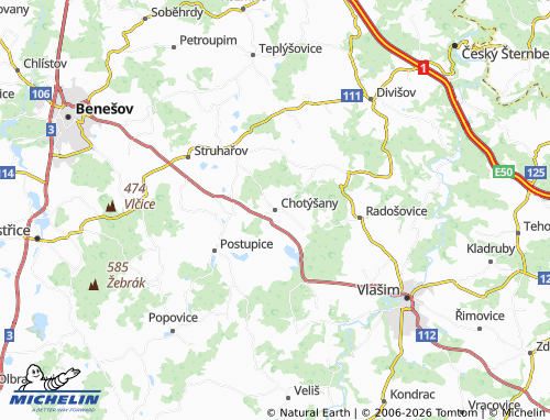 Mappa MICHELIN Chotýšany - ViaMichelin