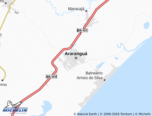 MICHELIN Araranguá map - ViaMichelin
