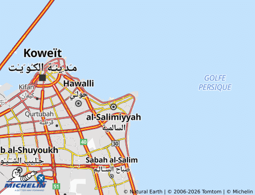 MICHELIN Al Salmiyah 2 map - ViaMichelin