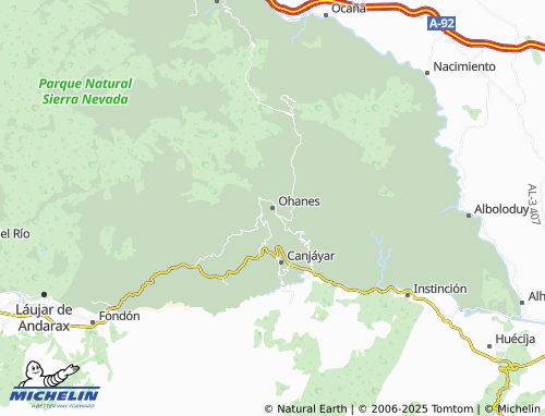 MICHELIN Ohanes map - ViaMichelin