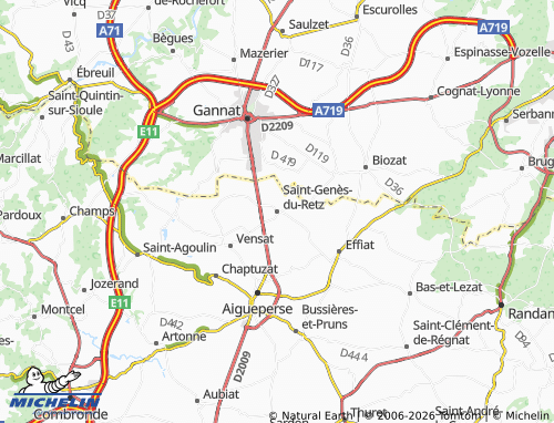 Carte MICHELIN Saint-Genès-du-Retz - ViaMichelin