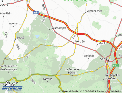 MICHELIN Montmerrei map - ViaMichelin