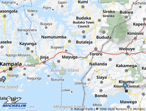 MICHELIN Bugiri Municipality map - ViaMichelin