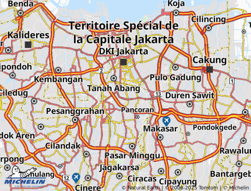 MICHELIN Karet Kuningan map - ViaMichelin