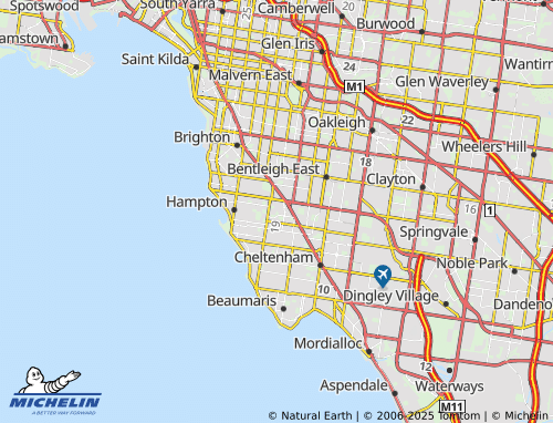 MICHELIN Hampton East map - ViaMichelin