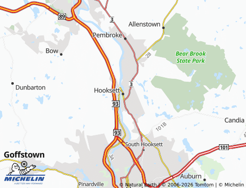 Mappa MICHELIN Hooksett - ViaMichelin