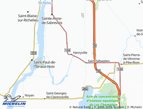 Mappa MICHELIN Henryville - ViaMichelin