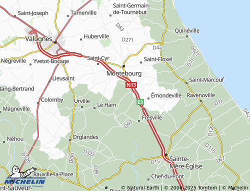 Carte MICHELIN Écausseville - ViaMichelin
