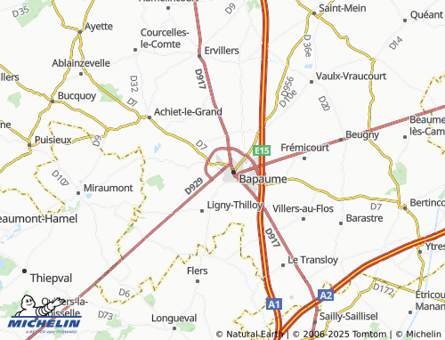 MICHELIN Avesnes-lès-Bapaume map - ViaMichelin