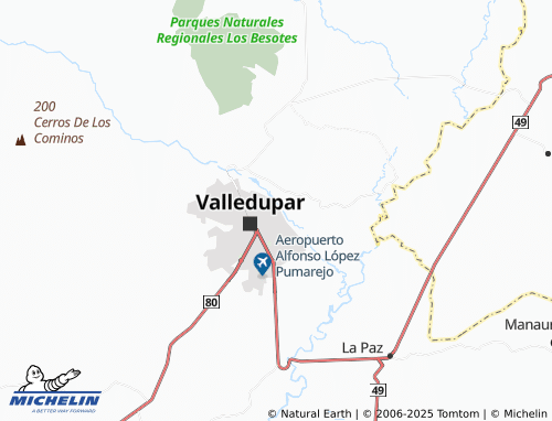 MICHELIN Nueva Colombia map - ViaMichelin