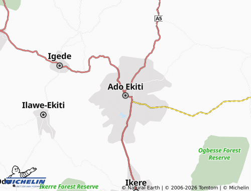 Mappa MICHELIN Ado Ekiti - ViaMichelin