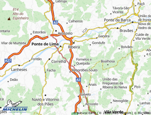 Mapa MICHELIN Moinho Velho - ViaMichelin