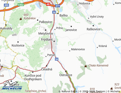 Mapa MICHELIN Paseky - ViaMichelin