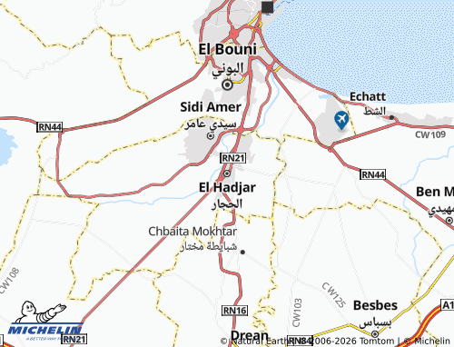 Carte MICHELIN El Hadjar - ViaMichelin