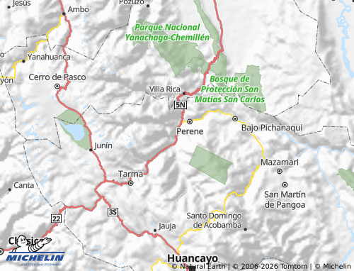 Carte MICHELIN Chanchamayo - ViaMichelin