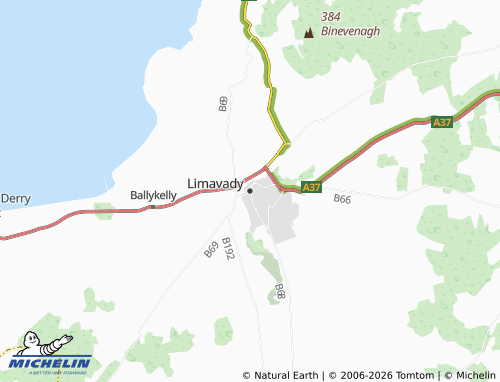 MICHELIN Limavady map - ViaMichelin