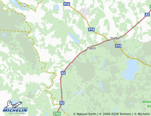 Mapa MICHELIN Straupe - ViaMichelin