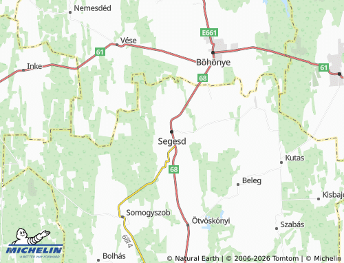 Mapa MICHELIN Segesd - ViaMichelin