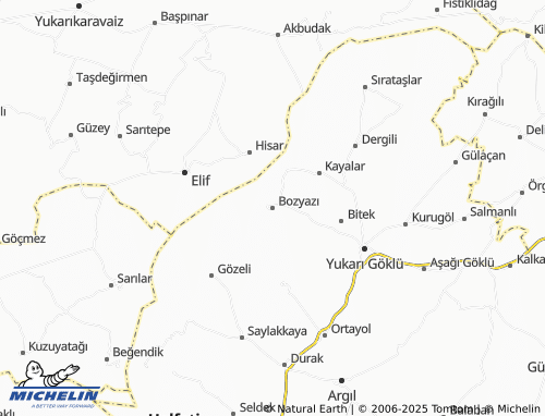 MICHELIN Bozyazı map - ViaMichelin