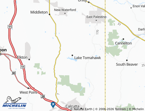 Carte MICHELIN Lake Tomahawk - ViaMichelin