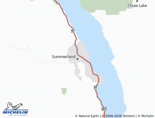 Kaart MICHELIN Summerland - ViaMichelin