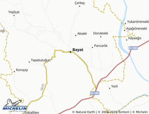 MICHELIN Tepebayat map - ViaMichelin