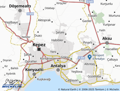 MICHELIN Gazi map - ViaMichelin