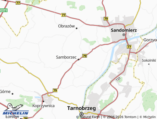 Carte MICHELIN Samborzec - ViaMichelin