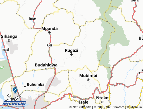 MICHELIN Rugazi map - ViaMichelin