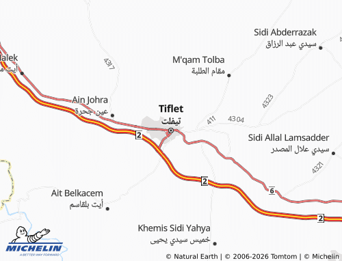MICHELIN Teefilt map - ViaMichelin