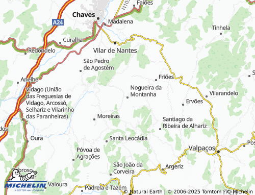 MICHELIN-Landkarte Nogueira da Montanha - ViaMichelin