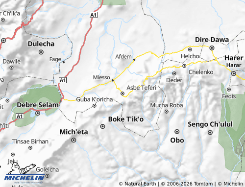 MICHELIN Chercher Adal map - ViaMichelin