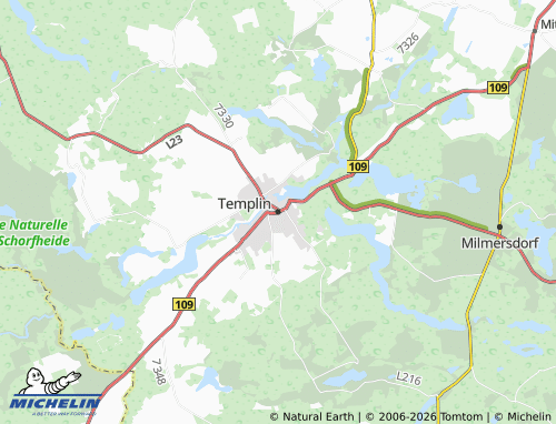 Mapa MICHELIN Templin - ViaMichelin