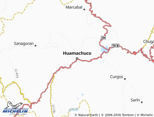 Mappa MICHELIN Huamachuco - ViaMichelin