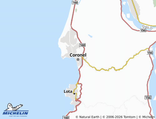 Carte MICHELIN Coronel - ViaMichelin